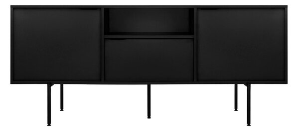 Czarna szafka pod TV 180x79x50 cm Bau – noo.ma