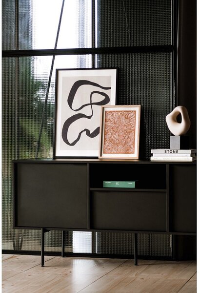 Czarna szafka pod TV 180x79x50 cm Bau – noo.ma