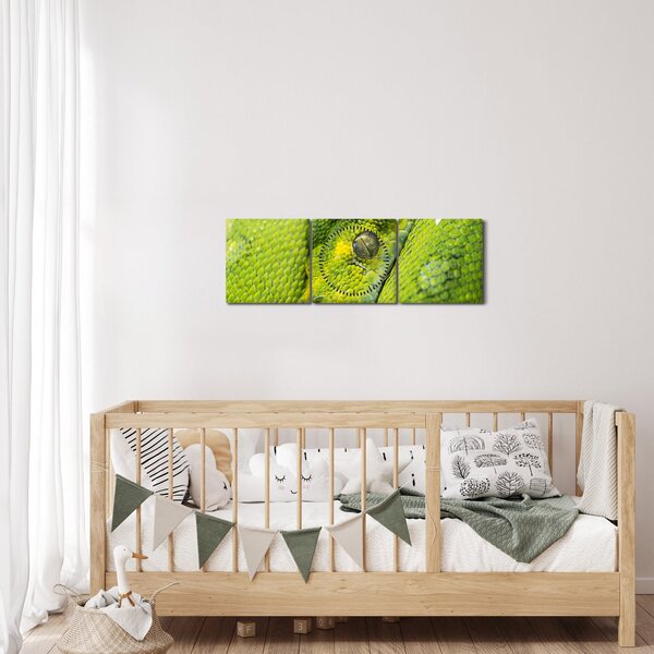 Obraz węża (z zegarem) (90x30 cm)