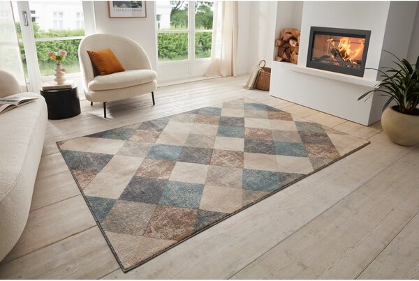 Niebieski/beżowy dywan 120x170 cm Terrain – Hanse Home