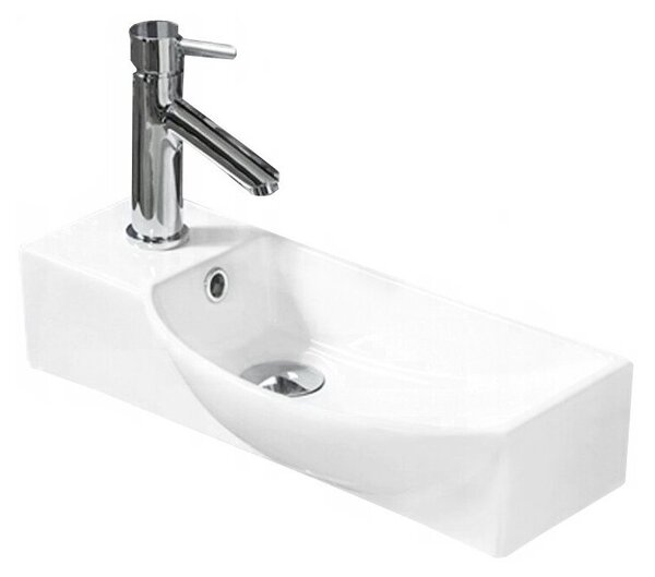 Mexen Hugo umywalka nablatowa prawa 50 x 23 cm, biała - 21255000R