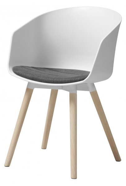 Krzeso do jadalni Design Scandinavia Mone (zestaw 2 szt.), tkanina, biay