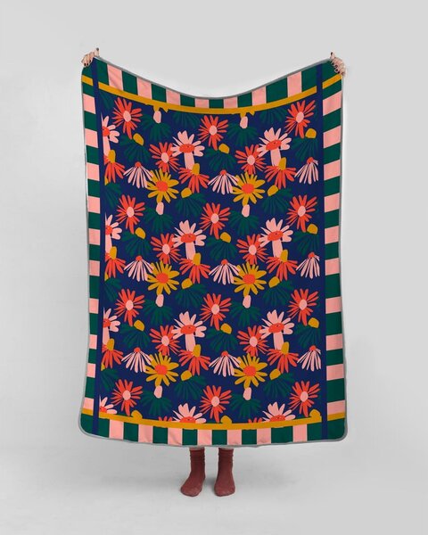 Koc 170x130 cm Floral – Madre Selva