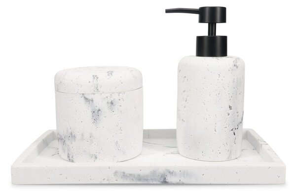 Biały dozownik do mydła z żywicy polimerowej 250 ml Suds – S|P Collection