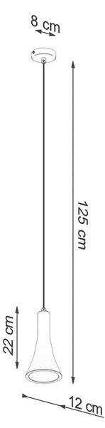 Betonowa lampa wisząca nad wyspę - 5X A396 R0-F08