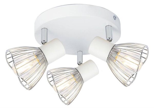 Biała lampa sufitowa na okrągłej podstawie - V173 F0-B23