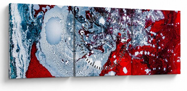 Abstrakcyjny obraz (z zegarem) (90x30 cm)
