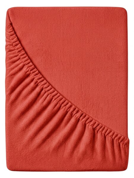 Prześcieradło frotte EXCLUSIVE czerwone 90 x 200 cm