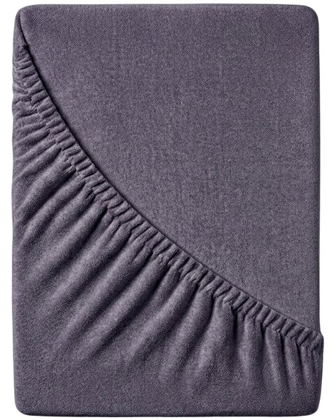 Prześcieradło frotte EXCLUSIVE niebieskoszare 90 x 200 cm