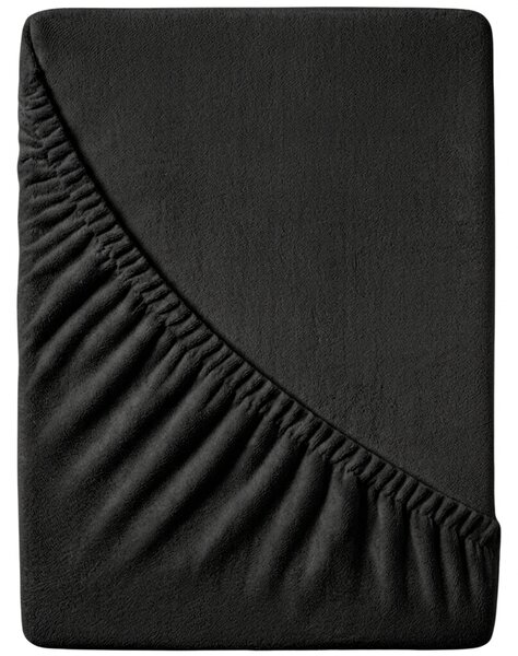 Frotte prześcieradło EXCLUSIVE czarne 90 x 200 cm