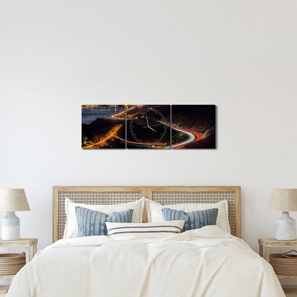 Obraz - Golden Gate Bridge (z zegarem) (90x30 cm)