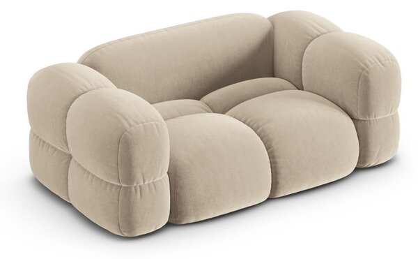 Beżowa aksamitna sofa 180 cm Loretto – Cosmopolitan Design