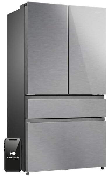 Lodówka HISENSE RF749N4SGIE MD Side by Side No Frost 178.5cm Srebrna Wi-Fi ConnectLife My Fresh Choice Metal Cooling