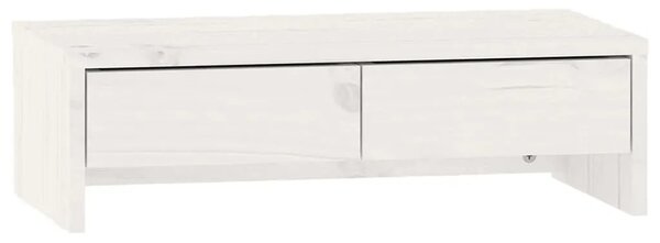 Biała podstawka pod monitor z drewna sosnowego K0-D95