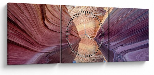 Obraz - Arizona Waves (z zegarem) (90x30 cm)