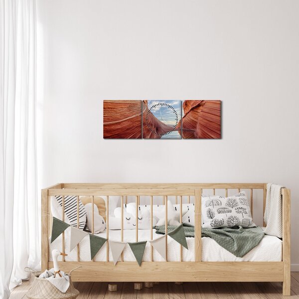 Obraz - Vermilion Cliffs Arizona (z zegarem) (90x30 cm)