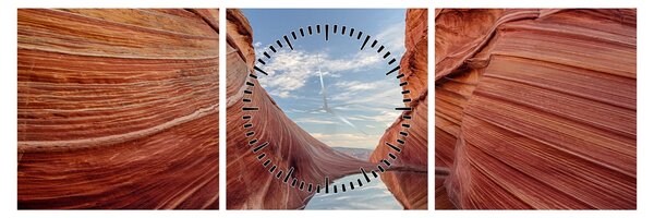 Obraz - Vermilion Cliffs Arizona (z zegarem) (90x30 cm)