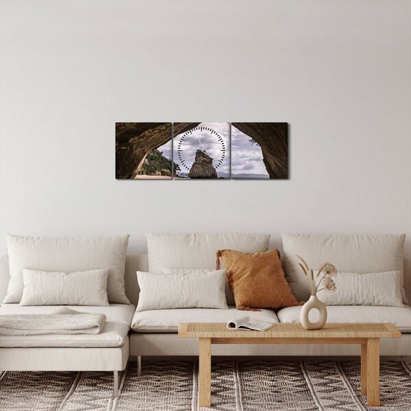 Obraz z jaskini, Nowa Zelandia (z zegarem) (90x30 cm)