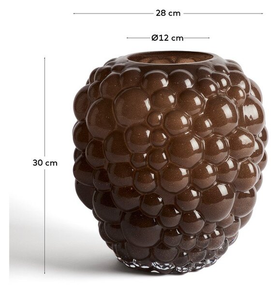 Brązowy szklany wazon (wysokość 30 cm) Mure – Kave Home
