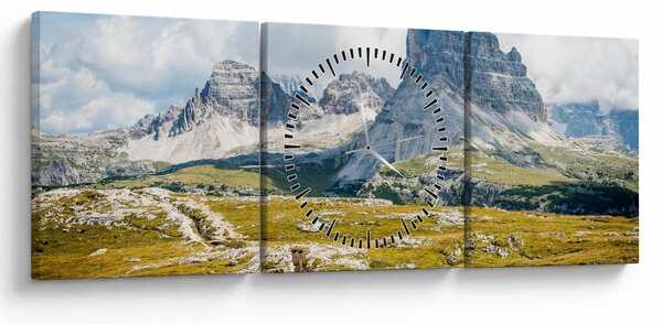 Obraz - Włoskie Dolomity (z zegarem) (90x30 cm)