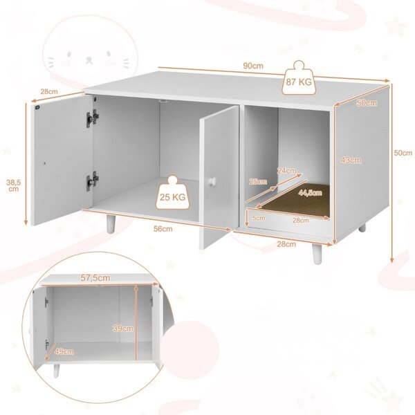 Szafka dla kota 3w1 domek dla kota 90 x 50 x 50cm