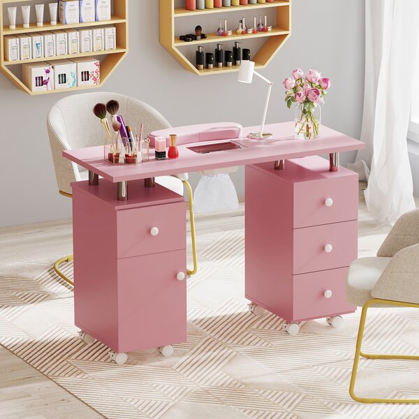 Stolik do manicure z pochłaniaczem pyłu