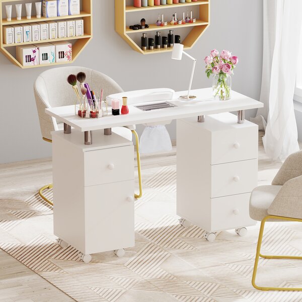 Stolik do manicure z pochłaniaczem pyłu