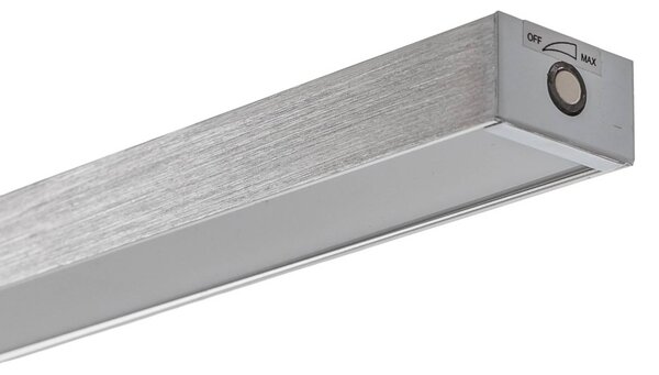 Lampa wisząca Myron Lucande, możliwość ściemniania, aluminiowy / szary / cynkowy, salon / jadalnia, aluminium, nowoczesny