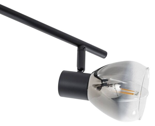 Lampa sufitowa Pendura Lindby, możliwość ściemniania, aluminiowy / szary / cynkowy, salon / jadalnia, szkło, nowoczesny