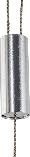 Lampa wisząca Myron Lucande, możliwość ściemniania, aluminiowy / szary / cynkowy, salon / jadalnia, aluminium, nowoczesny