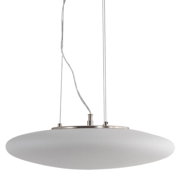 Lampa wisząca szklana Gunda Lindby, możliwość ściemniania, biały / opal, salon / jadalnia, szkło, nowoczesny