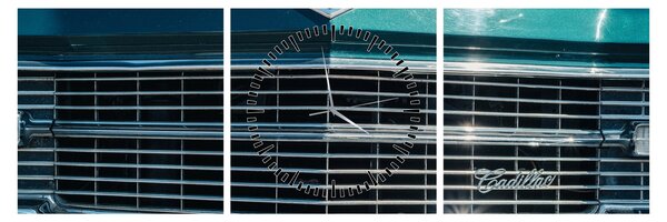 Obraz - Cadillac (z zegarem) (90x30 cm)