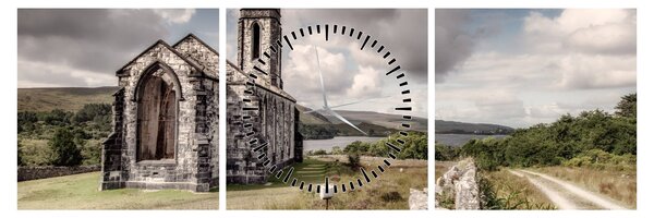 Obraz - Kościół irlandzki (z zegarem) (90x30 cm)