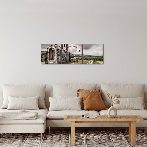 Obraz - Kościół irlandzki (z zegarem) (90x30 cm)