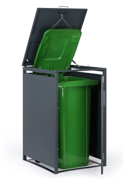 Wiata na pojemnik na odpady 240 l, 1160 x 695 x 800 mm
