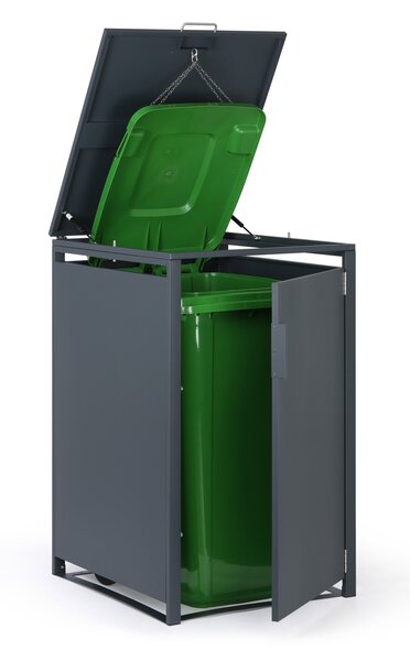 Wiata na pojemnik na odpady 240 l, 1160 x 695 x 800 mm