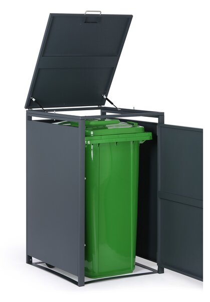 Wiata na pojemnik na odpady 240 l, 1160 x 695 x 800 mm