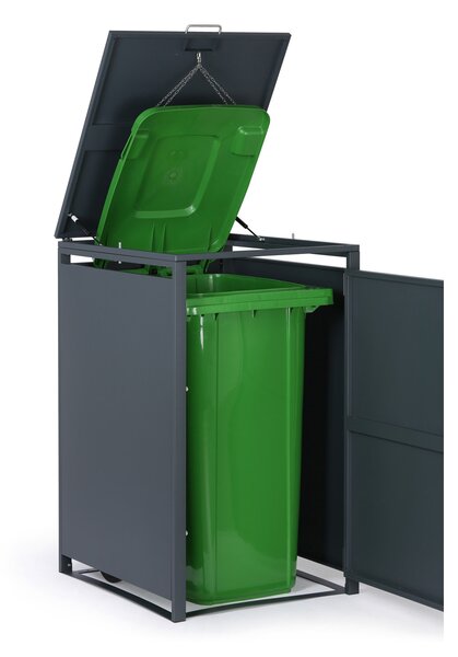 Wiata na pojemnik na odpady 240 l, 1160 x 695 x 800 mm