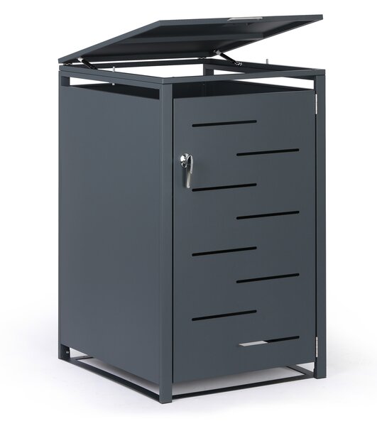 Wiata na pojemnik na odpady 240 l, 1160 x 695 x 800 mm, zamykana