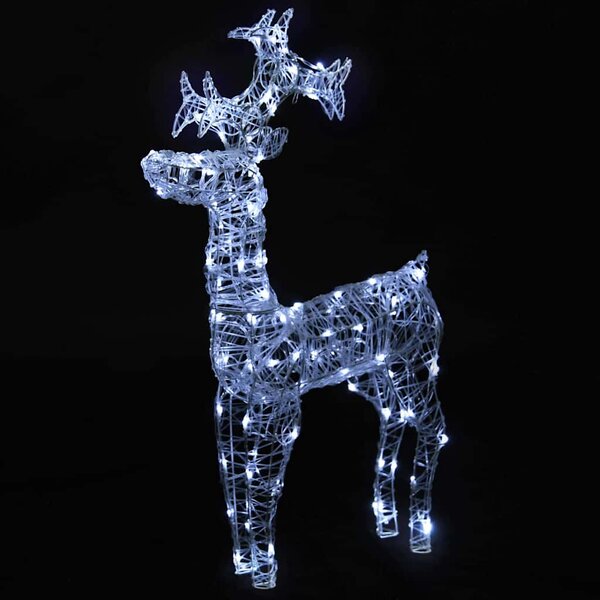 Świąteczna dekoracja, renifer, 90 diod LED, 60x16x100 cm, akryl