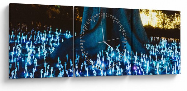 Obraz - Magiczne drzewo (z zegarem) (90x30 cm)