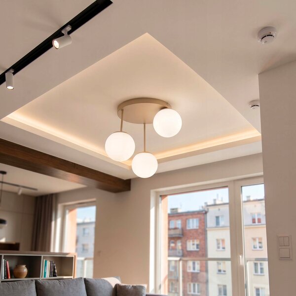 Lampa sufitowa Aurelia 3xE27 led beżowa kule