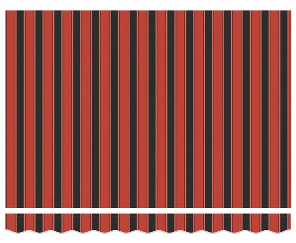 Zwijana markiza, pomarańcz i brąz, 3x2,5 m, tkanina i aluminium