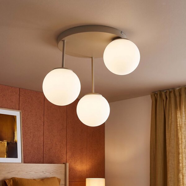 Lampa sufitowa Aurelia 3xE27 led beżowa kule