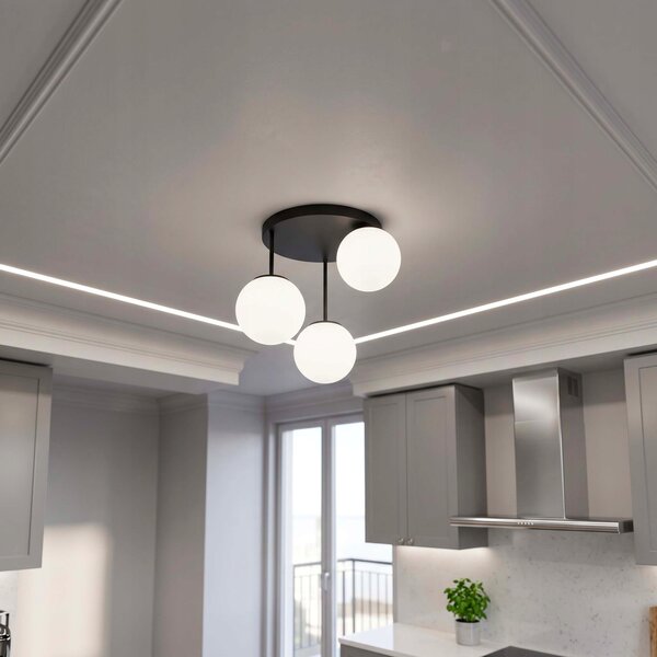Lampa sufitowa Aurelia 3xE27 led czarna kule
