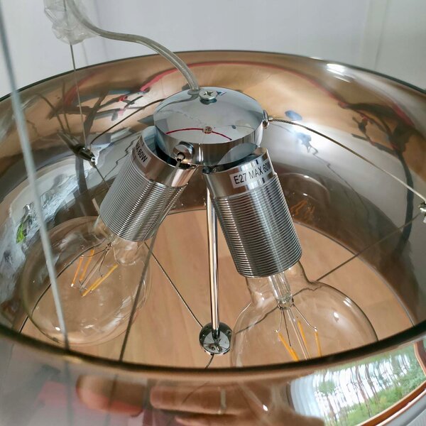 Lampa sufitowa glamour 3xE27 kula chrom nowoczesna ANDROMEDA