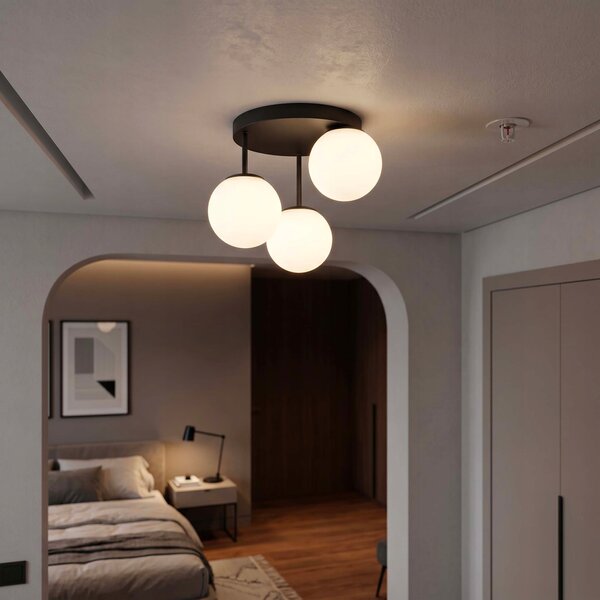Lampa sufitowa Aurelia 3xE27 led czarna kule