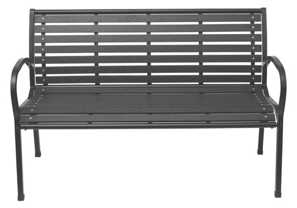 Ławka ogrodowa 126 cm z oparciem premium parkowa metalowa taras balkon