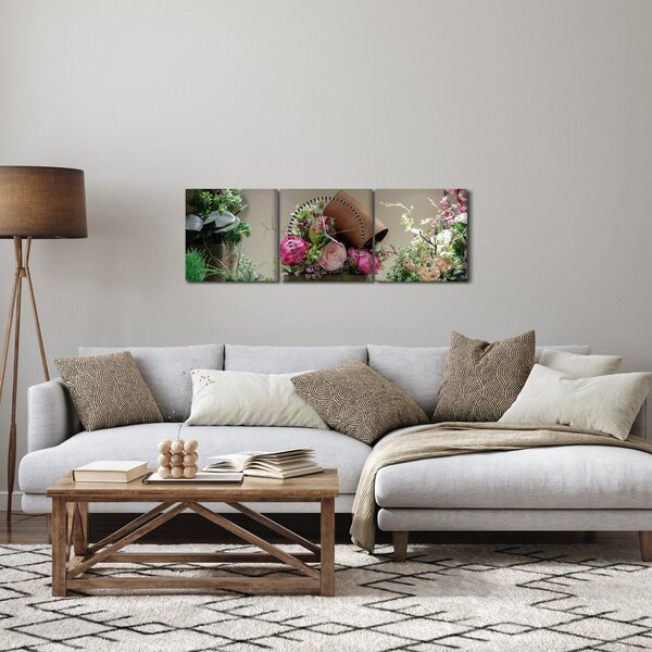 Obraz - Róża dla Ciebie (z zegarem) (90x30 cm)