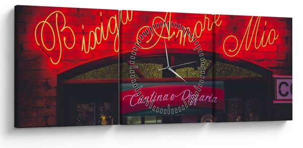 Obraz - Amore Mio (z zegarem) (90x30 cm)